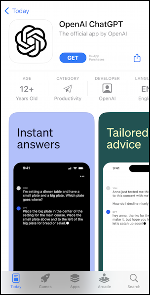 install use openai chatgpt iphone ios - in the app store