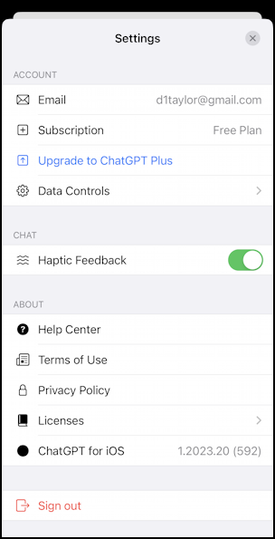 install use openai chatgpt iphone ios - settings preferences