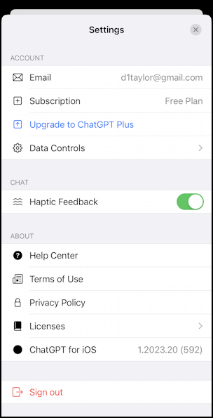 install use openai chatgpt iphone ios - settings preferences