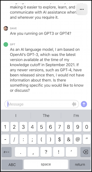 install use openai chatgpt iphone ios - running GPT3 or GPT4