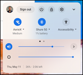 chromebook chrome os bluetooth pair - shortcuts control window