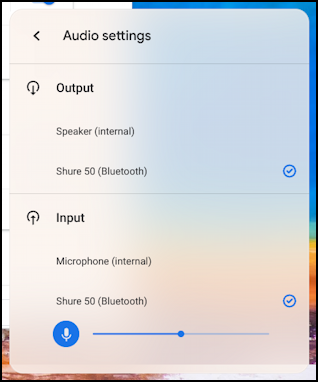 chromebook chrome os bluetooth pair - audio controls input output