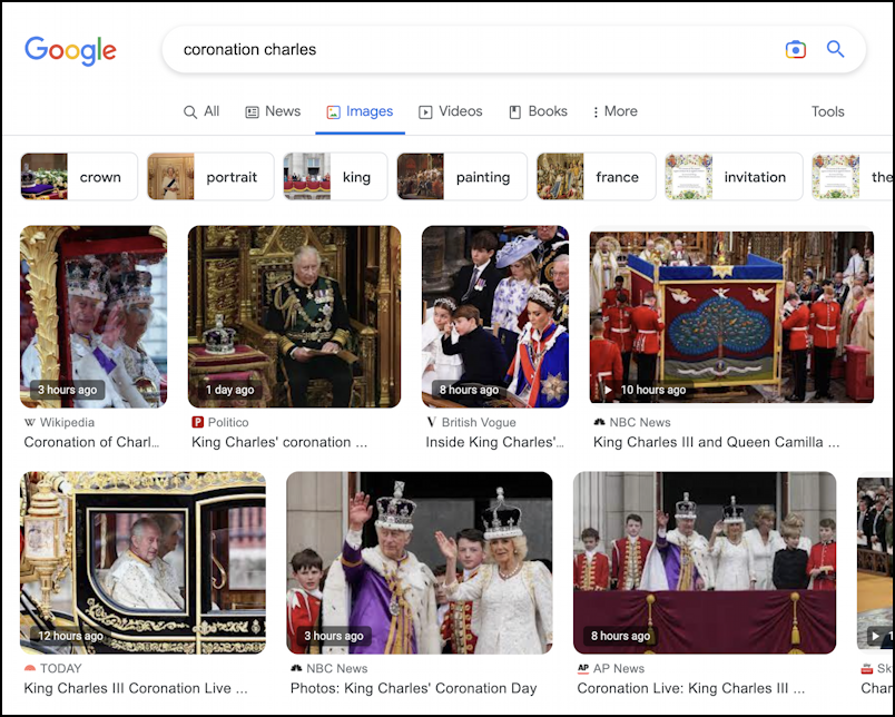 google image search - charles coronation 