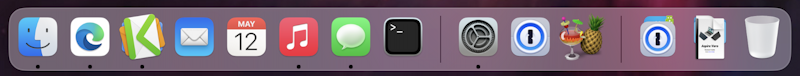 mac macos recent apps docs - dock with recent apps