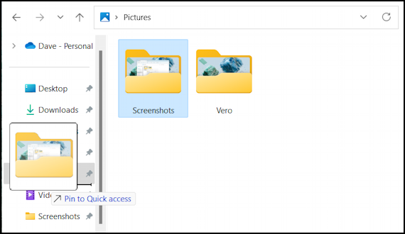win11 windows file explorer quick access - reorder entries