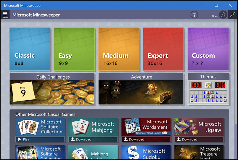 win11 solitaire minesweeper - main screen #2