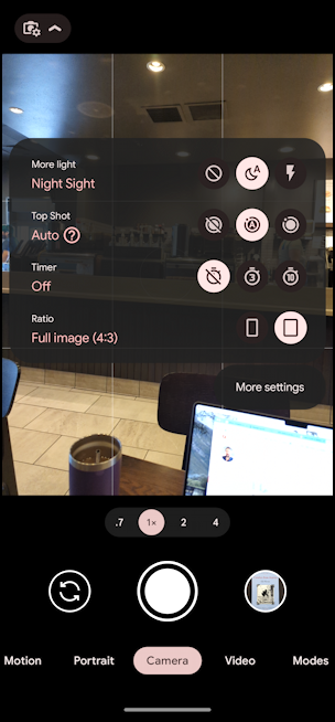 android camera composition tools: level - camera options