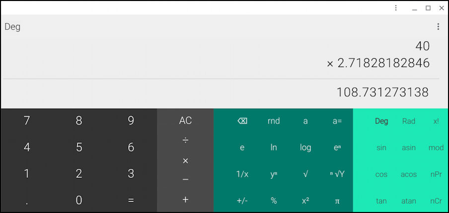 chromebook chrome os calculator - extra double wide all functions