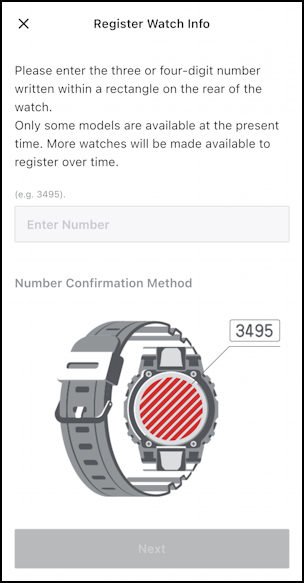 casio edifice sync with iphone android phone - enter model ID number