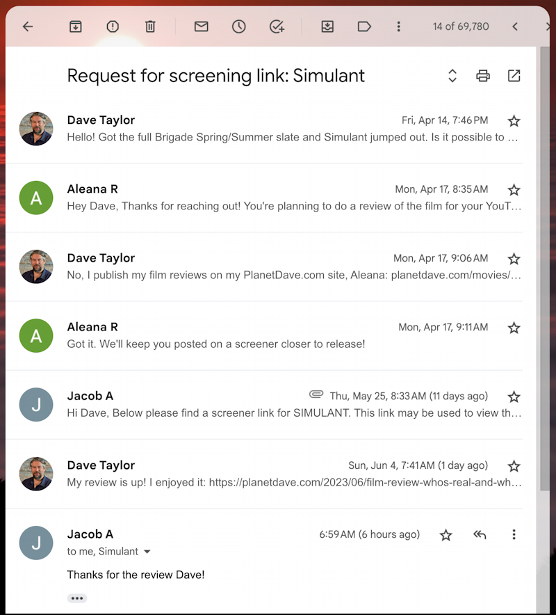 gmail conversation view - every message in thread discussion