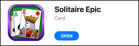 mac macos app store solitaire - installed: open