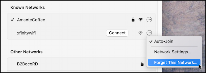 mac macos online wireless network connection - change xfinitywifi settings