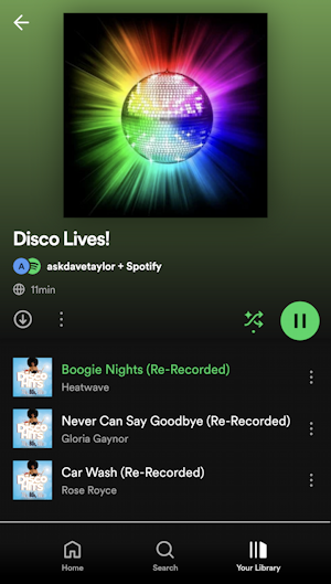 create custom spotify playlist disco - spotify for mobile android