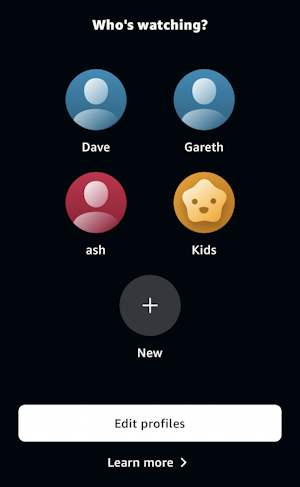 amazon prime video for mobile iphone - profiles