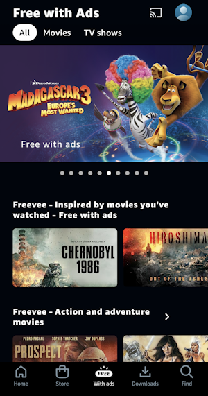 amazon prime video for mobile iphone - free with ads