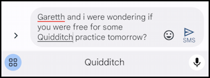android add remove word dictionary - quidditch spelling fixed