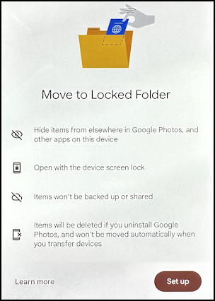 google photos secret locked folder album - move to locked folder