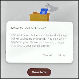 google photos secret locked folder album - move to locked folder?
