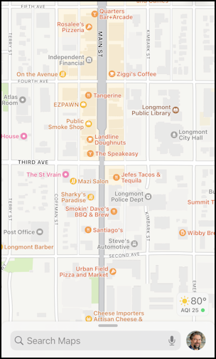 apple maps routing direction preferences settings - basic map view