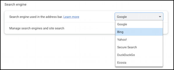 chrome os add search shortcut wikipedia - change default search engine