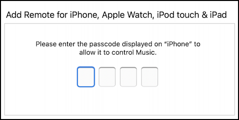 pair iphone imac mac itunes music remote - enter pin code
