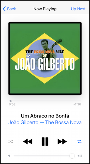 pair iphone imac mac itunes music remote - playing joao gilberto remotely from phone