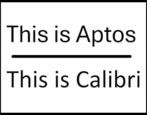 microsoft office font aptos calibri new update change default