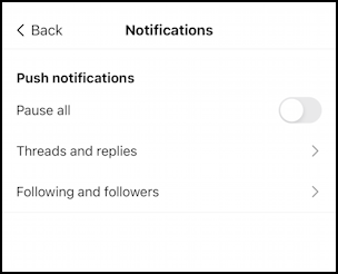 threads by instagram - improve feed settings - notifications