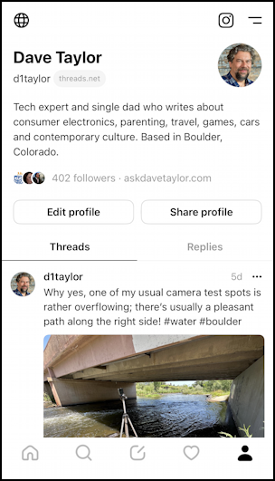 Threads app following feed newsfeed - settings