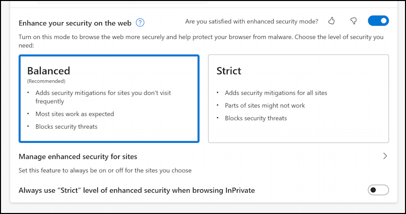 microsoft edge enable vpn secure network service - security on the web