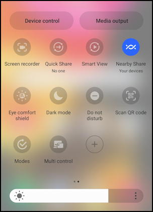 android 13 shortcuts screen - second screen with plus 
