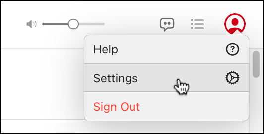 cancel apple music subscription online - mini menu: settings