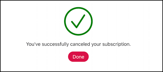 cancel apple music subscription online - cancelled
