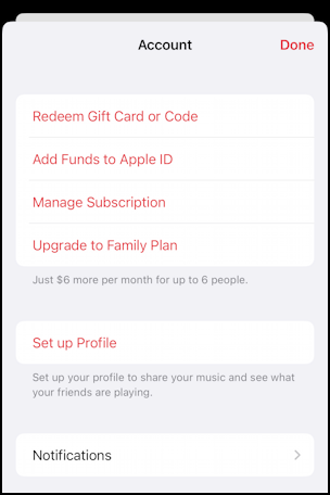 cancel apple music subscription iphone - music > settings