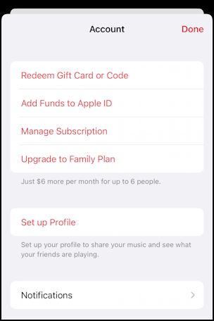 cancel apple music subscription iphone - music > settings