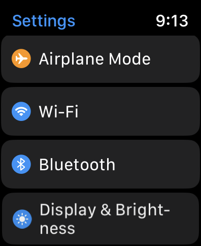 apple watch pairing bluetooth - settings > bluetooth