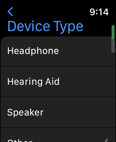 apple watch pairing bluetooth - specify device type category