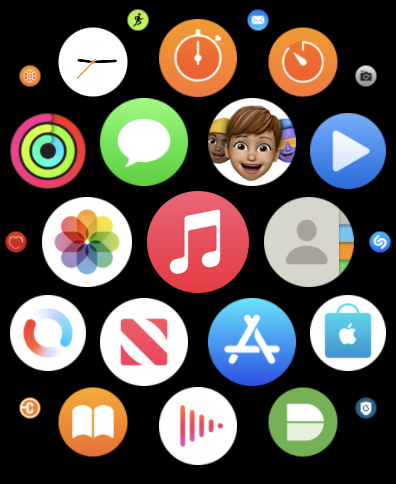 apple watch pairing bluetooth - home screen music app icon