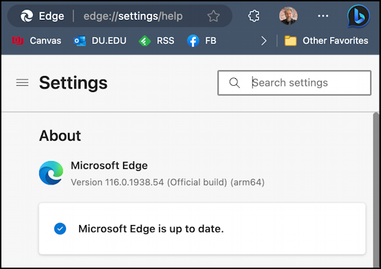 microsoft edge split screen feature - update browser