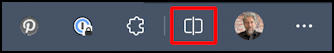 microsoft edge split screen feature - button on toolbar