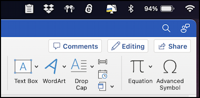 microsoft word fractions equations input - toolbar equation advanced symbols