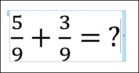 microsoft word fractions equations input - attractive fraction