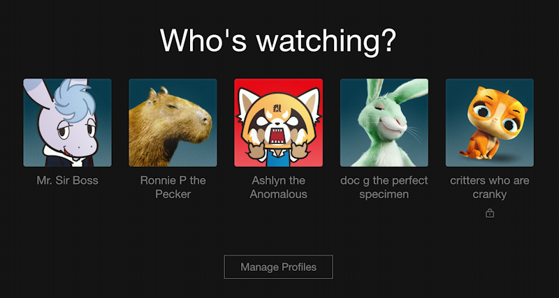 netflix profiles add new - full up with 5