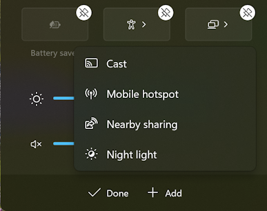 win11 shortcuts - cast screen to - add available shortcut