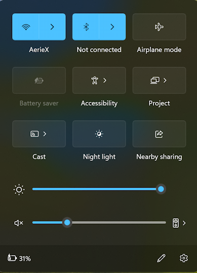 win11 shortcuts - cast screen to - 'cast' shortcut added