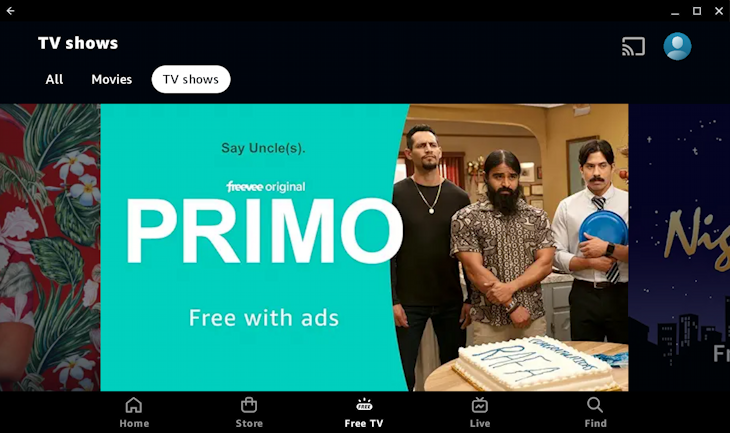 amazon prime video chromebook chromeos - free tv 'series'
