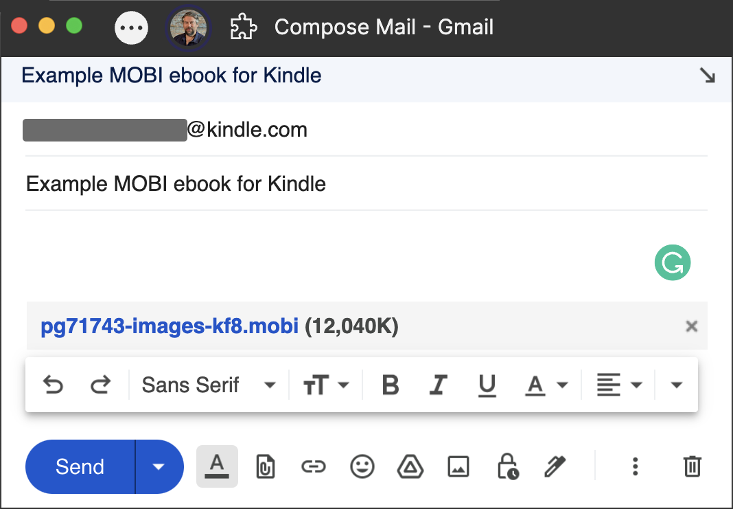 email mobi file to amazon kindle device gmail