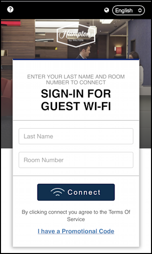 hilton hotels no wifi login prompt - sign in for guest wifi prompt