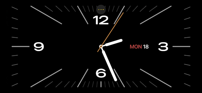 ios 17 iphone sideways lock screen STANDBY - full screen analog clock
