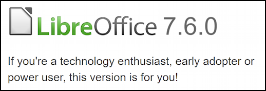 libreoffice writer - latest possibly buggy beta version